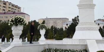 Ilham Aliyev arrived in Sumgayit for visit