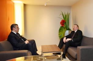 Ilham Aliyev met with Georgian Prime Minister in Davos