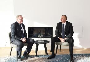 President Ilham Aliyev met with Statoil CEO in Davos