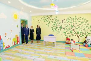 Первый вице-президент Мехрибан Алиева приняла участие в открытии здания детского сада номер 157 в Сабаильском районе после капитальной реконструкции
