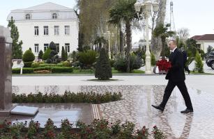 Ilham Aliyev arrived in Barda region