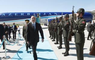 Ilham Aliyev arrived in Turkey on an official visit