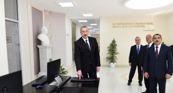 Ilham Aliyev attended ceremony to launch drinking water supply in Khacmaz city