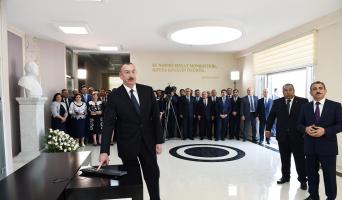 Ilham Aliyev attended ceremony to launch drinking water supply in Khizi city and Altiaghaj settlement