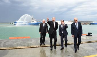 Ilham Aliyev attended opening of Baku International Sea Trade Port Complex