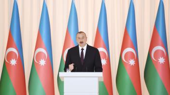 Ilham Aliyev attended official reception on centennial of Azerbaijan Democratic Republic