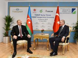 Ilham Aliyev met with Turkish President Recep Tayyip Erdogan in Eskisehir