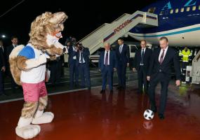 Ilham Aliyev arrived in Russia for working visit