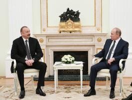 Ilham Aliyev met with Russian President Vladimir Putin in Moscow