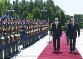 Türkiyə Prezidenti Rəcəb Tayyib Ərdoğanın rəsmi qarşılanma mərasimi olub