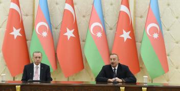 Azerbaijani, Turkish presidents made press statements