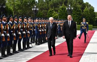 Official welcome ceremony was held for Italian President Sergio Mattarella