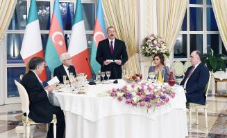 Ilham Aliyev hosted official reception in honor of Italian President Sergio Mattarella