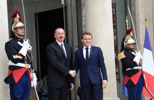 Ilham Aliyev met with French President Emmanuel Macron