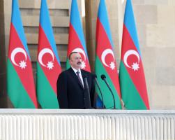 Speech by Ilham Aliyev at the official military parade on the occasion of the 100th anniversary of the Armed Forces