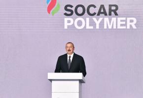 Speech by Ilham Aliyev at the opening of polypropylene plant constructed under SOCAR Polymer project