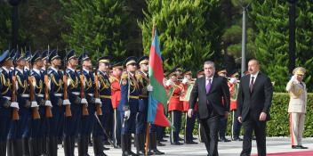 Official welcome ceremony was held for President of Tajikistan Emomali Rahmon