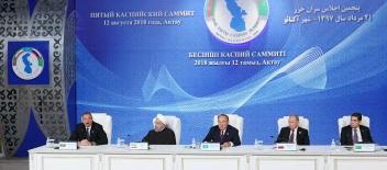 Heads of State of Caspian littoral states made press statements at Aktau Summit