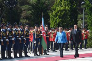 Official welcome ceremony was held for German Federal Chancellor Angela Merkel