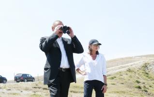 Ilham Aliyev and first lady Mehriban Aliyeva visited Safari Park Shamakhi