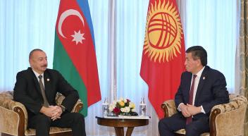 Ilham Aliyev met with Kyrgyz President Sooranbai Jeenbekov