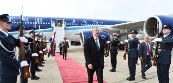 Ilham Aliyev arrived in Croatia for official visit