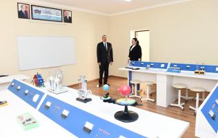 Ilham Aliyev viewed conditions created at secondary school No 227