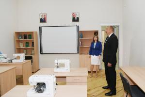 Ilham Aliyev viewed conditions created at secondary school No 8 after major overhaul