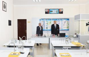 Ilham Aliyev viewed conditions created at secondary school No 192 in Zabrat after major overhaul