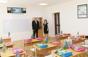 Ilham Aliyev viewed conditions created at secondary school No 295 in Nardaran after major overhaul