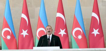 Speech by Ilham Aliyev at the parade dedicated to 100th anniversary of liberation of Baku