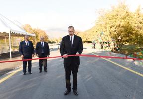 Ilham Aliyev inaugurated Gakh-Gipchag-Aghyazi road