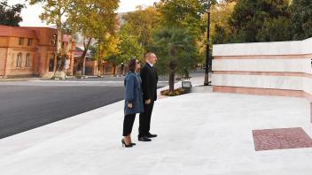 Ilham Aliyev arrived in Gakh district for visit