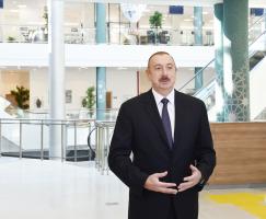 Speech by Ilham Aliyev at the opening of Shaki “ASAN Hayat” complex