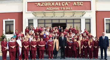 Ильхам Алиев принял участие в открытии Агдамского филиала Открытого акционерного общества «Азерхалча»