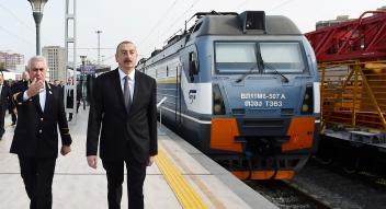 Ilham Aliyev opened Sumgayit Railway Station Complex