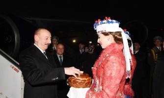 Ilham Aliyev arrived in Belarus for official visit