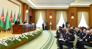 Azerbaijani, Turkmen presidents made press statements