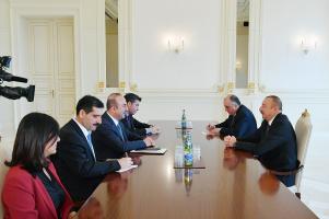 Ilham Aliyev received Turkish foreign minister