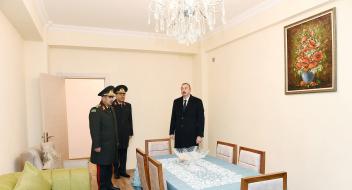 Ilham Aliyev attended ceremony to give out apartments to servicemen in Sabunchu district