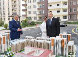 Ilham Aliyev attended opening of residential building complex for refugee and IDP families in Sumgayit