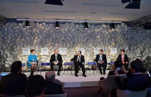 Ilham Aliyev attended “Advancing the Belt and Road Initiative: China`s Trillion Dollar Vision” session in Davos