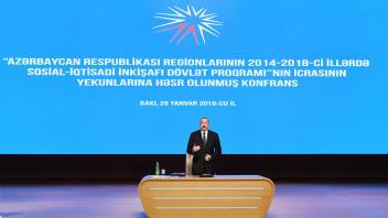 Opening speech by Ilham Aliyev at the conference dedicated to results of fourth year implementation of the State Program on socio-economic development in 2014-2018