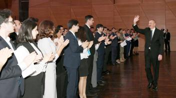 Ilham Aliyev attended republican conference dedicated to Azerbaijani Youth Day