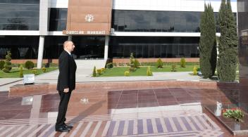 Ilham Aliyev arrived in Beylagan district for visit