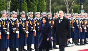 Official welcome ceremony was held for Georgian President Salome Zurabishvili