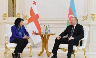 Azerbaijani, Georgian presidents held one-on-one meeting