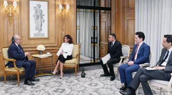 Первый вице-президент Мехрибан Алиева встретилась с учредителем Национального института рака Франции профессором Давидом Хаятом