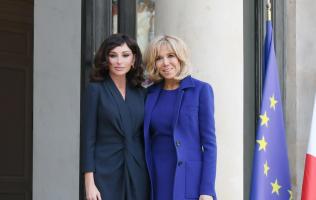 First Vice-President of Azerbaijan Mehriban Aliyeva met with French first lady Brigitte Macron