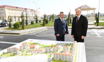 Ilham Aliyev attended opening of new residential complex for IDP families in Kurdakhani settlement, Baku